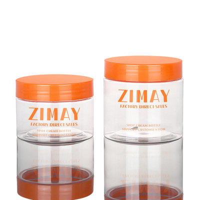 アクリルの毛の目のクリーム色の二重壁のピンクの瓶を包む50g 1.7ozの化粧品のskincare