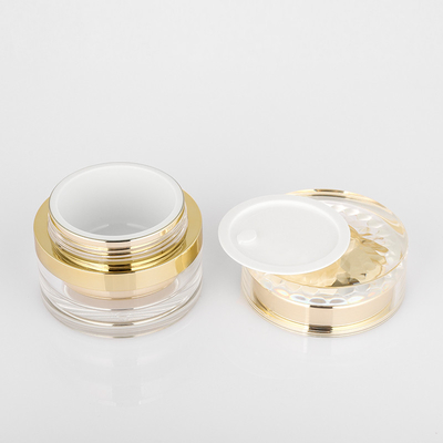 30ml 50ml 100ml 120mlのプラスチック アクリルの美の構造の化粧品のローションのびん50gの贅沢なクリーム色の容器のskincareセット
