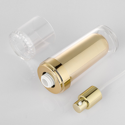 30ml 50ml 100ml 120mlのプラスチック アクリルの美の構造の化粧品のローションのびん50gの贅沢なクリーム色の容器のskincareセット