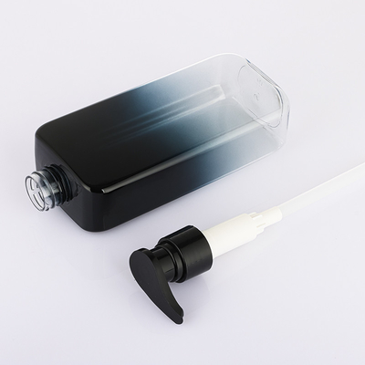 良質の正方形の勾配の黒のパステル調 ピンク化粧品のSkincare注文色のシャンプーのびん