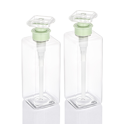 注文のシャワー オイル平らな300ml 400ml 800mlのシャンプーのびんのあたりで空長方形ポンプ