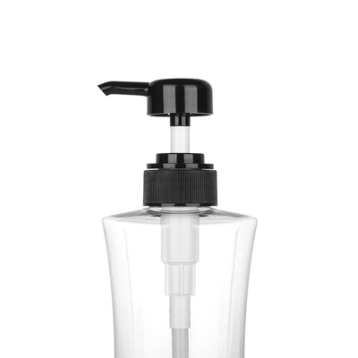透明なシリンダー円形の化粧品のローションのびん400ML 600MLの黒ポンプ