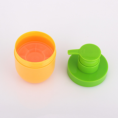 卸売 greem とオレンジ色のユニークなエアレス 50 ml 化粧品空顔ローション ボトル