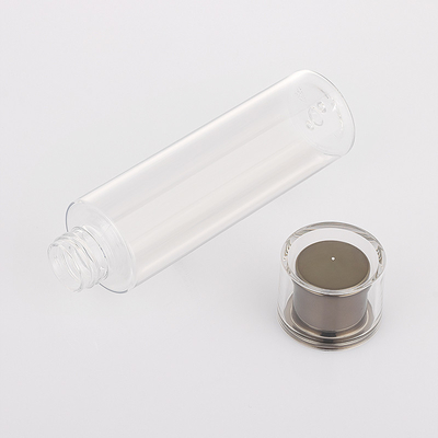 丸型のプラスチックねじ帽子は透明なペット空のスキンケアのスーツをびん詰めにします