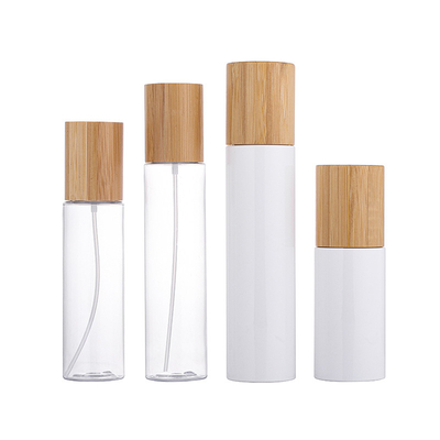 Ecoの友好的なペット タケ ポンプふたが付いているプラスチック化粧品の包装のシャンプーのびん