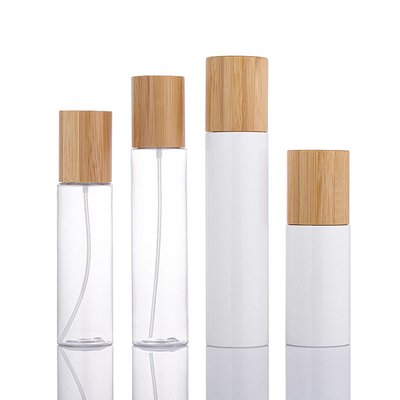 Ecoの友好的なペット タケ ポンプふたが付いているプラスチック化粧品の包装のシャンプーのびん