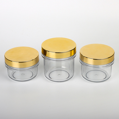 100ml 120ml 200mlの金のふたボディ顔のバター クリームは空の贅沢で黒い小型化粧品のクリームが50のmlを震動させる容器をごしごし洗う