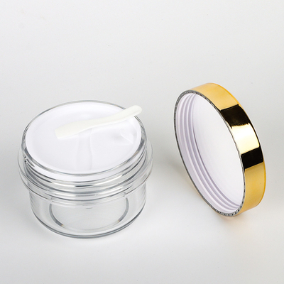 100ml 120ml 200mlの金のふたボディ顔のバター クリームは空の贅沢で黒い小型化粧品のクリームが50のmlを震動させる容器をごしごし洗う
