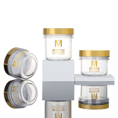 100ml 120ml 200mlの金のふたボディ顔のバター クリームは空の贅沢で黒い小型化粧品のクリームが50のmlを震動させる容器をごしごし洗う
