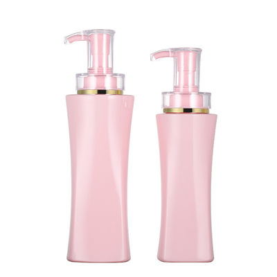 卸し売り350ml 500mlの贅沢なピンクの正方形の空気のない詰め替え式のシャワーのゲルの空ポンプはボディ ローションの容器をびん詰めにする