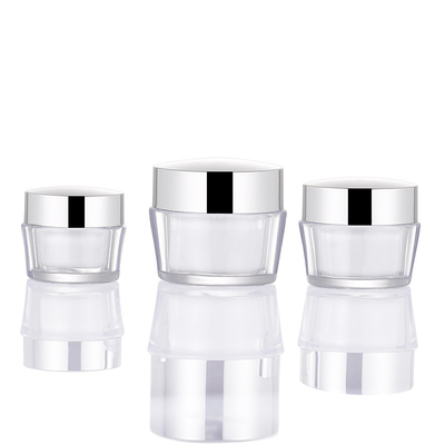 卸し売り15g 30g 50gのアクリルの二重壁唇を搭載するプラスチック空の化粧品ボディ バター表面クリームの瓶の鍋