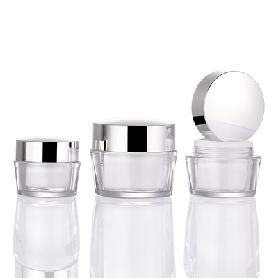 卸し売り15g 30g 50gのアクリルの二重壁唇を搭載するプラスチック空の化粧品ボディ バター表面クリームの瓶の鍋