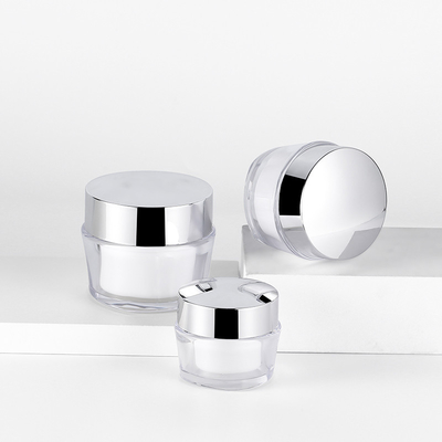 卸し売り15g 30g 50gのアクリルの二重壁唇を搭載するプラスチック空の化粧品ボディ バター表面クリームの瓶の鍋
