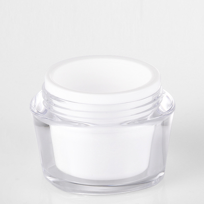 卸し売り15g 30g 50gのアクリルの二重壁唇を搭載するプラスチック空の化粧品ボディ バター表面クリームの瓶の鍋