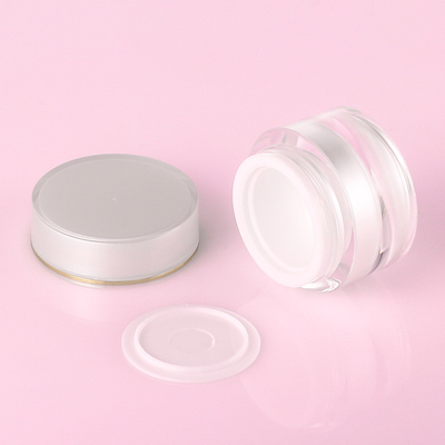 白いふたのスキン ケア 10g 20g 30g が付いている着色された PP のプラスチック クリーム色の包装の瓶