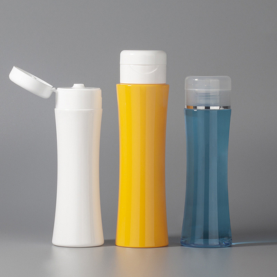 500mlプラスチックねじ上は空気のない詰め替え式の再使用可能な黄色をびん詰めにする