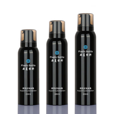 空気のない黒い泡の石鹸ディスペンサーのびんポンプを包んでいるシリンダー ペット180ml 200ml